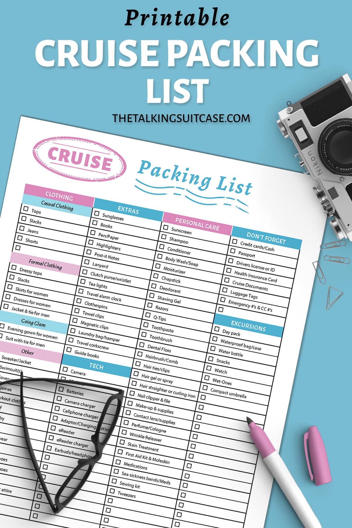 20 Things to Pack for a Cruise: Plus Printable Packing List for Cruise